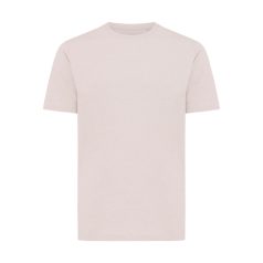   Tricou cu maneca scurta, la baza gatului, Casual, Unisex, iqoniq, 2410E19396, Bumbac, Roz cloud, 3XL