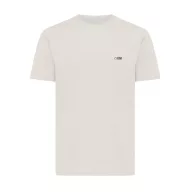   Tricou cu maneca scurta, la baza gatului, Casual, Unisex, iqoniq, 2410E19425, Bumbac, Crem, XS