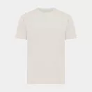 Tricou cu maneca scurta, la baza gatului, Casual, Unisex, iqoniq, 2410E19428, Bumbac, Crem, XXS