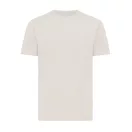 Tricou cu maneca scurta, la baza gatului, Casual, Unisex, iqoniq, 2410E19428, Bumbac, Crem, XXS
