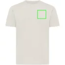Tricou cu maneca scurta, la baza gatului, Casual, Unisex, iqoniq, 2410E19428, Bumbac, Crem, XXS