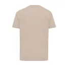 Tricou cu maneca scurta, la baza gatului, Casual, Unisex, iqoniq, 2410E19455, Bumbac, Natur light, XS