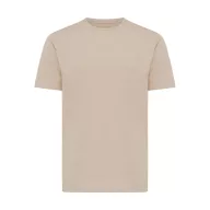   Tricou cu maneca scurta, la baza gatului, Casual, Unisex, iqoniq, 2410E19457, Bumbac, Natur light, 3XL
