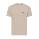 Tricou cu maneca scurta, la baza gatului, Casual, Unisex, iqoniq, 2410E19457, Bumbac, Natur light, 3XL