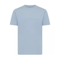   Tricou cu maneca scurta, la baza gatului, Casual, Unisex, iqoniq, 2410E19444, Bumbac, Albastru light, L