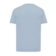   Tricou cu maneca scurta, la baza gatului, Casual, Unisex, iqoniq, 2410E19444, Bumbac, Albastru light, L