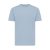 Tricou cu maneca scurta, la baza gatului, Casual, Unisex, iqoniq, 2410E19448, Bumbac, Albastru light, XS