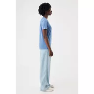   Tricou la baza gatului cu maneca scurta, iqoniq, 2610E15962, Unisex, Bumbac, Albastru Moon, S