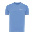 Tricou la baza gatului cu maneca scurta, iqoniq, 2610E15964, Unisex, Bumbac, Albastru Moon, XS