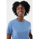 Tricou la baza gatului cu maneca scurta, iqoniq, 2610E15965, Unisex, Bumbac, Albastru Moon, XXL