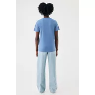   Tricou la baza gatului cu maneca scurta, iqoniq, 2610E15966, Unisex, Bumbac, Albastru Moon, XXS