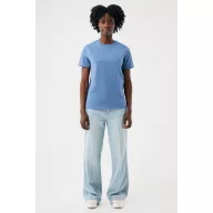   Tricou la baza gatului cu maneca scurta, iqoniq, 2610E15967, Unisex, Bumbac, Albastru Moon, 3XL