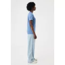 Tricou la baza gatului cu maneca scurta, iqoniq, 2610E15967, Unisex, Bumbac, Albastru Moon, 3XL