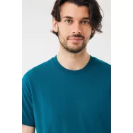   Tricou la baza gatului cu maneca scurta, iqoniq, 2610E15957, Unisex, Bumbac, Albastru Dark Teal, XXL
