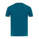 Tricou la baza gatului cu maneca scurta, iqoniq, 2610E15959, Unisex, Bumbac, Albastru Dark Teal, 3XL