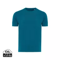   Tricou la baza gatului cu maneca scurta, iqoniq, 2610E15959, Unisex, Bumbac, Albastru Dark Teal, 3XL