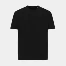Tricou cu maneca scurta, la baza gatului, Casual, Unisex, iqoniq, 2410E19470, Bumbac, Negru, XL
