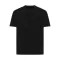 Tricou cu maneca scurta, la baza gatului, Casual, Unisex, iqoniq, 2410E19474, Bumbac, Negru, XXS