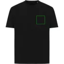 Tricou cu maneca scurta, la baza gatului, Casual, Unisex, iqoniq, 2410E19474, Bumbac, Negru, XXS