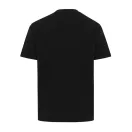 Tricou cu maneca scurta, la baza gatului, Casual, Unisex, iqoniq, 2410E19473, Bumbac, Negru, 3XL