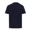 Tricou cu maneca scurta, la baza gatului, Casual, Unisex, iqoniq, 2410E19554, Bumbac, Albastru navy, M