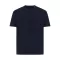 Tricou cu maneca scurta, la baza gatului, Casual, Unisex, iqoniq, 2410E19558, Bumbac, Albastru navy, XXL