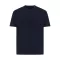 Tricou cu maneca scurta, la baza gatului, Casual, Unisex, iqoniq, 2410E19560, Bumbac, Albastru navy, XXS