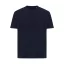 Tricou cu maneca scurta, la baza gatului, Casual, Unisex, iqoniq, 2410E19560, Bumbac, Albastru navy, XXS