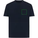 Tricou cu maneca scurta, la baza gatului, Casual, Unisex, iqoniq, 2410E19560, Bumbac, Albastru navy, XXS