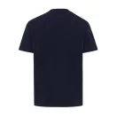 Tricou cu maneca scurta, la baza gatului, Casual, Unisex, iqoniq, 2410E19560, Bumbac, Albastru navy, XXS