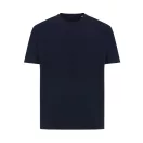 Tricou cu maneca scurta, la baza gatului, Casual, Unisex, iqoniq, 2410E19559, Bumbac, Albastru navy, 3XL