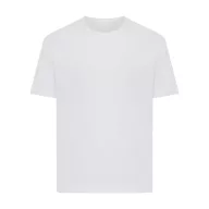   Tricou cu maneca scurta, la baza gatului, Casual, Unisex, iqoniq, 2410E19572, Bumbac, Alb, 4XL