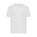 Tricou cu maneca scurta, la baza gatului, Casual, Unisex, iqoniq, 2410E19573, Bumbac, Alb, 5XL