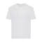 Tricou cu maneca scurta, la baza gatului, Casual, Unisex, iqoniq, 2410E19574, Bumbac, Alb, L
