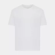   Tricou cu maneca scurta, la baza gatului, Casual, Unisex, iqoniq, 2410E19576, Bumbac, Alb, S