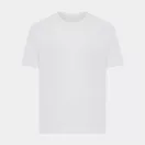 Tricou cu maneca scurta, la baza gatului, Casual, Unisex, iqoniq, 2410E19571, Bumbac, Alb recycled, XXS