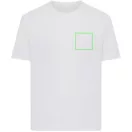 Tricou cu maneca scurta, la baza gatului, Casual, Unisex, iqoniq, 2410E19571, Bumbac, Alb recycled, XXS