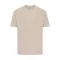 Tricou cu maneca scurta, la baza gatului, Casual, Unisex, iqoniq, 2410E19475, Bumbac, Crem dessert, 4XL