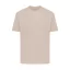Tricou cu maneca scurta, la baza gatului, Casual, Unisex, iqoniq, 2410E19476, Bumbac, Crem dessert, 5XL