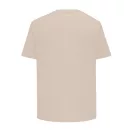 Tricou cu maneca scurta, la baza gatului, Casual, Unisex, iqoniq, 2410E19477, Bumbac, Crem dessert, L