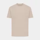 Tricou cu maneca scurta, la baza gatului, Casual, Unisex, iqoniq, 2410E19482, Bumbac, Crem dessert, XXL