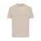 Tricou cu maneca scurta, la baza gatului, Casual, Unisex, iqoniq, 2410E19484, Bumbac, Crem dessert, XXS