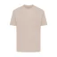 Tricou cu maneca scurta, la baza gatului, Casual, Unisex, iqoniq, 2410E19484, Bumbac, Crem dessert, XXS