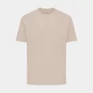 Tricou cu maneca scurta, la baza gatului, Casual, Unisex, iqoniq, 2410E19484, Bumbac, Crem dessert, XXS