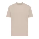 Tricou cu maneca scurta, la baza gatului, Casual, Unisex, iqoniq, 2410E19484, Bumbac, Crem dessert, XXS