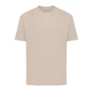 Tricou cu maneca scurta, la baza gatului, Casual, Unisex, iqoniq, 2410E19483, Bumbac, Crem dessert, 3XL