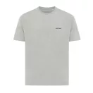 Tricou cu maneca scurta, la baza gatului, Casual, Unisex, iqoniq, 2410E19515, Bumbac, Gri, S
