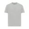 Tricou cu maneca scurta, la baza gatului, Casual, Unisex, iqoniq, 2410E19520, Bumbac, Gri, XXS