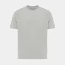 Tricou cu maneca scurta, la baza gatului, Casual, Unisex, iqoniq, 2410E19520, Bumbac, Gri, XXS