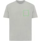 Tricou cu maneca scurta, la baza gatului, Casual, Unisex, iqoniq, 2410E19520, Bumbac, Gri, XXS